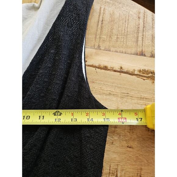 Talbots Textured Fit And Flare Sheath Dress Women's Size 10 Lining Pockets Black - Picture 6 of 8